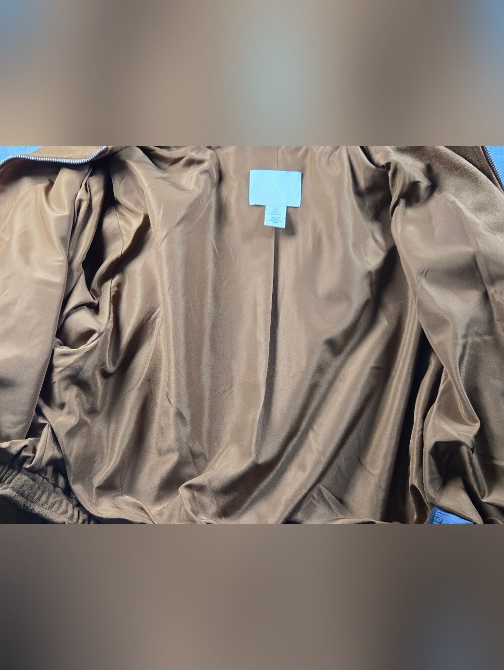 H&M Suede Bomber Jacket - Camel Brown - Picture 5 of 6